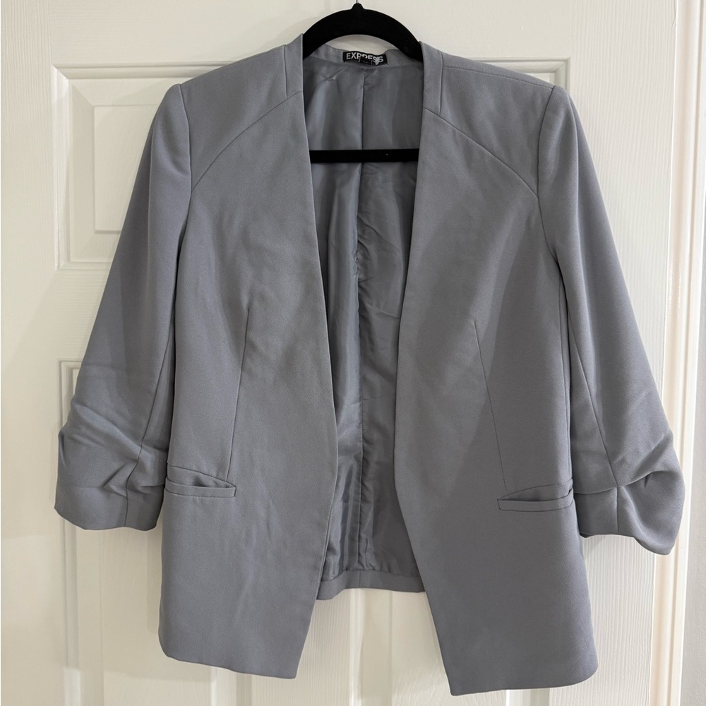 Express Women's Gray Blazer Jacket